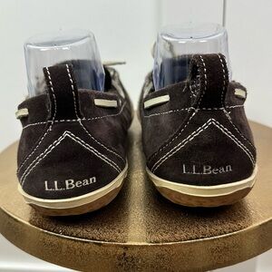 L.L. Bean Brown Suede Leather Plaid Lined Moccasin Slippers | Women’s Size 9